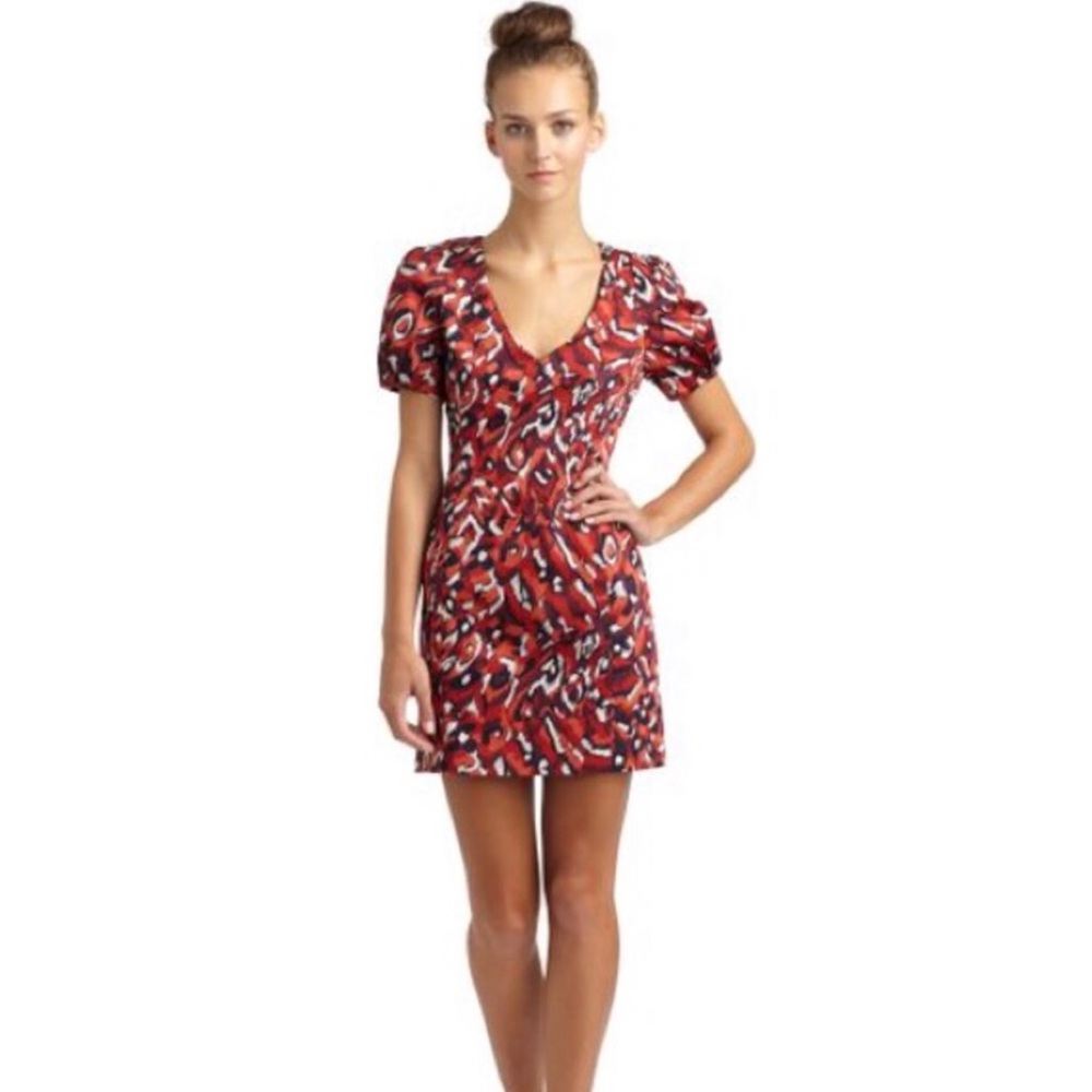 French Connection Red Pendragon Sheath Dress sz 6